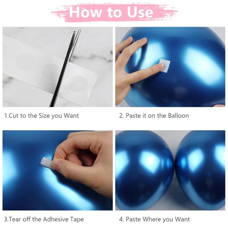 Ainiv 700 PCS Balloon Sticky Dots, Double Sided Dot Stickers with 21 Yds White Satin Ribbon, Clear Removable Round Sticky Tack No Trace Waterproof Dots for Craft Gift Wrapping Wedding Xmas Decoration - Image 5